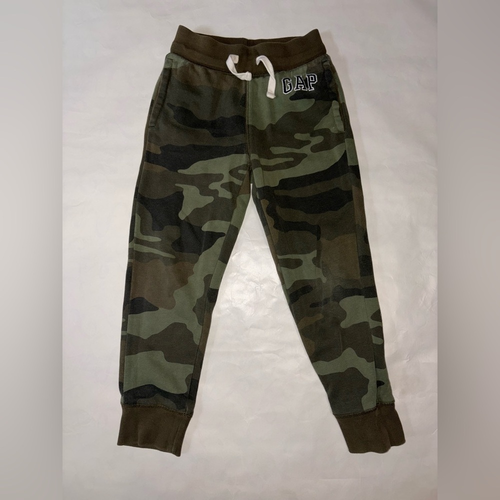 GAP Kids Camo Joggers - Olive and Black